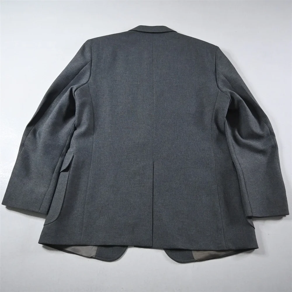 Vtg Mens 42R‎ Gray Silver Button Mens Blazer Suit Jacket Sport Coat
